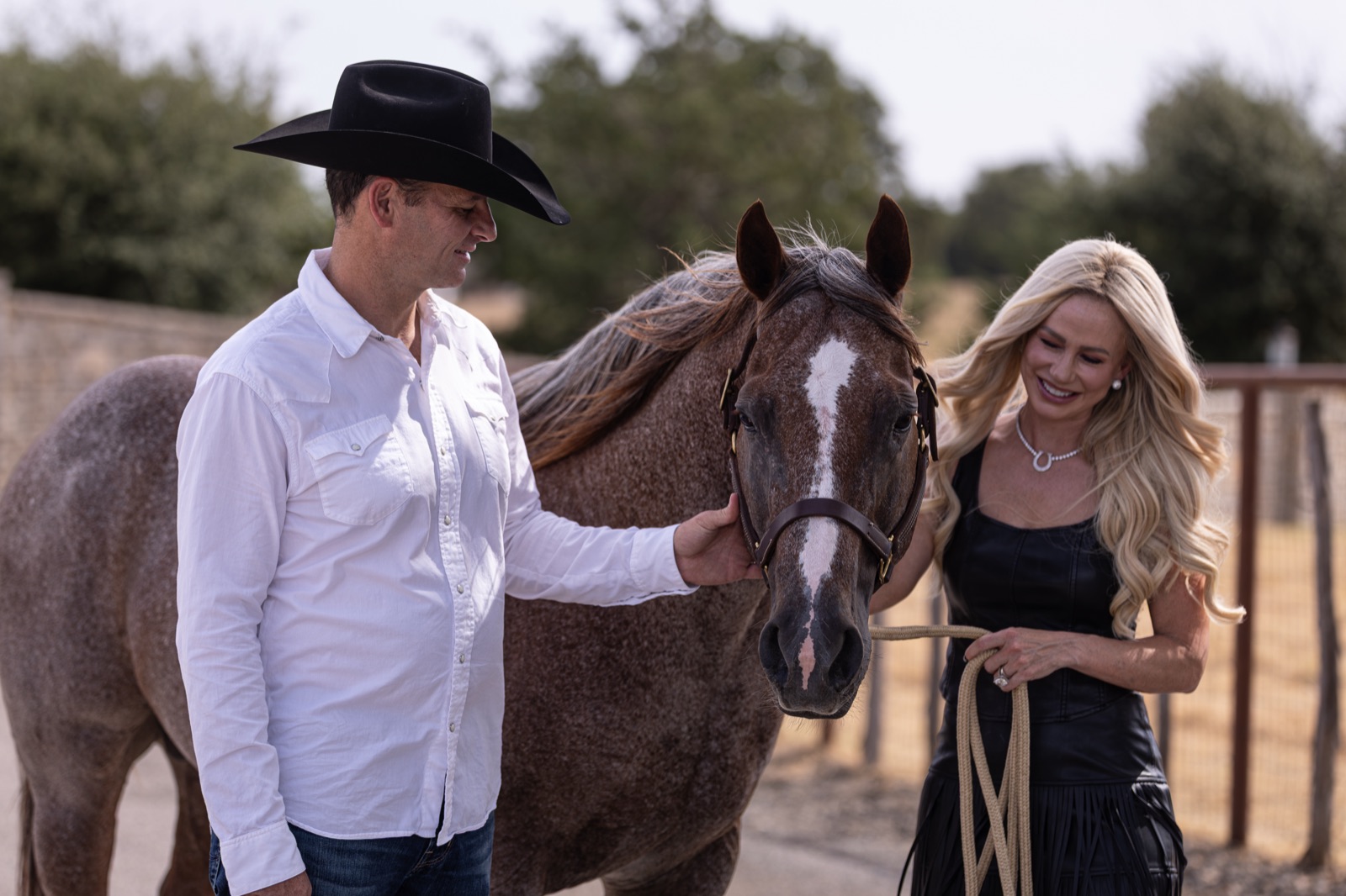 Kisha and Jason Itkin with Stevie Rey Von at Theorem Ranch